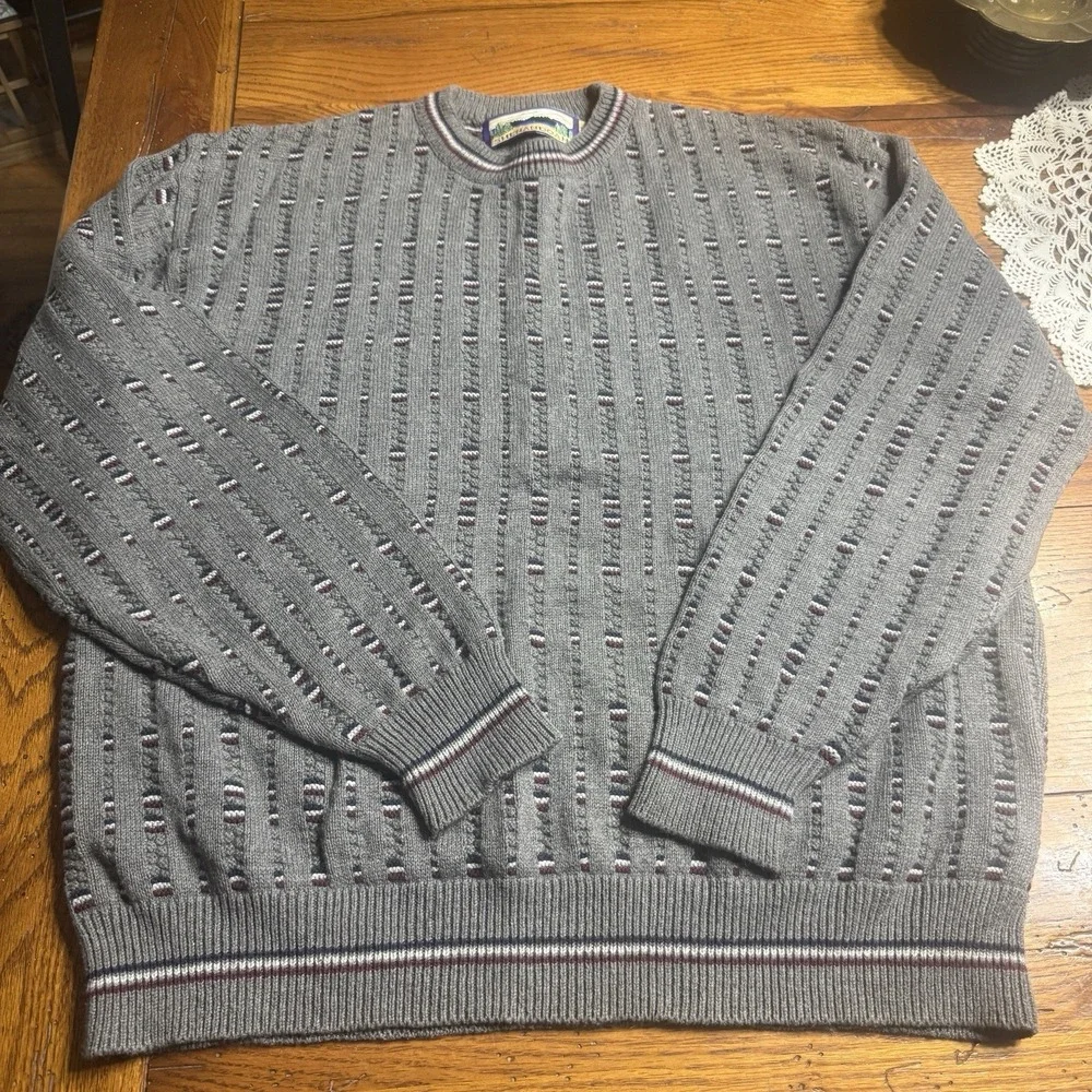 Shenandoah Sweater‎ Geometric Men's Size XL USA Made Vintage